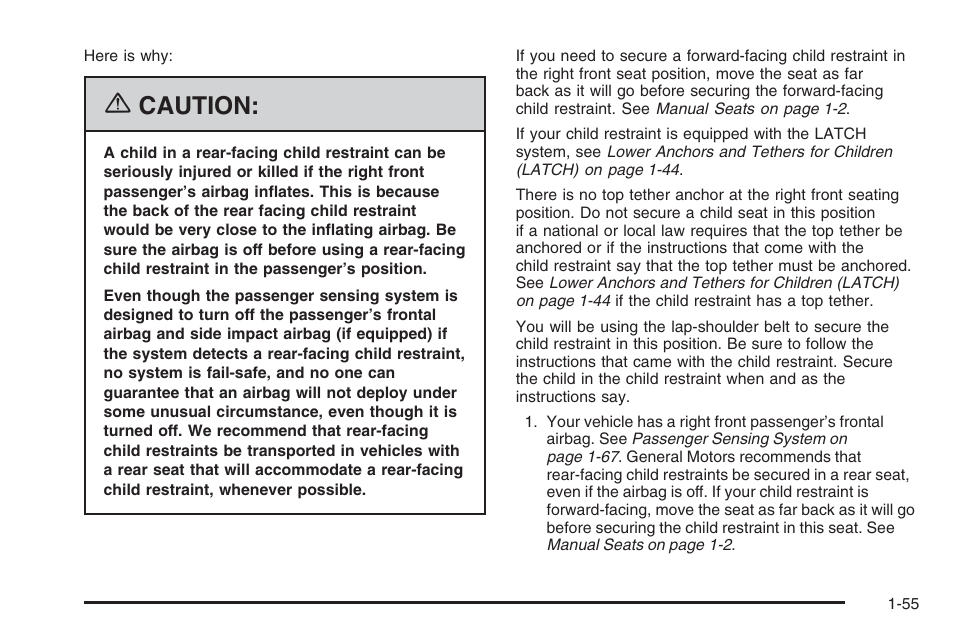 Caution | Saturn 2006 Vue User Manual | Page 61 / 412