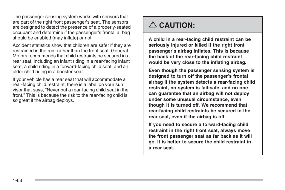 Caution | Saturn 2006 Vue User Manual | Page 74 / 412