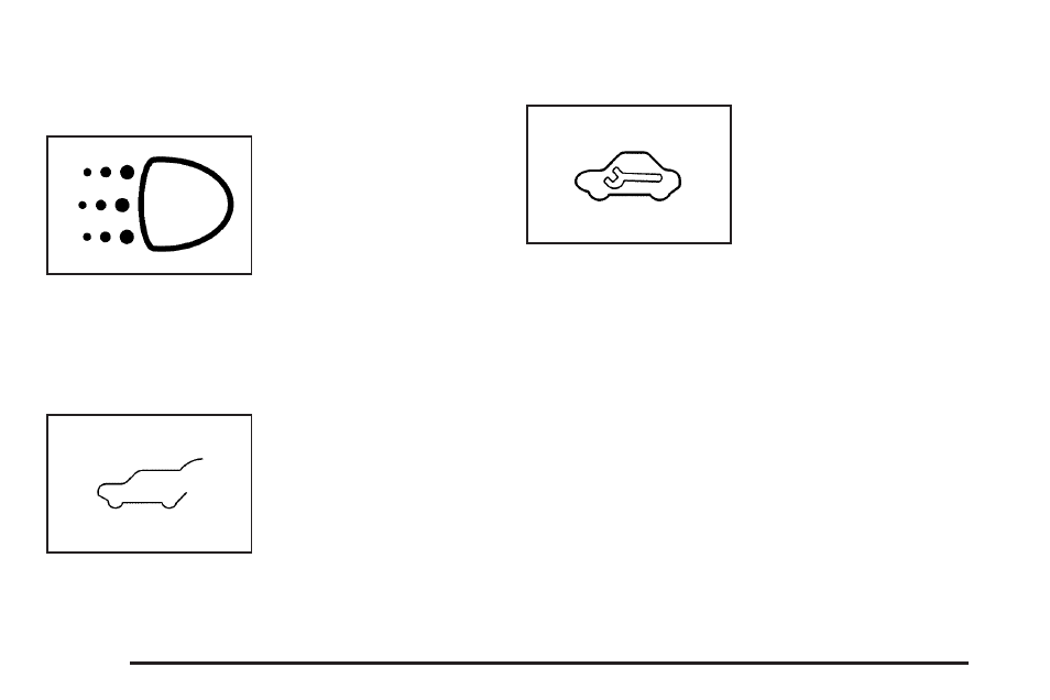 Daytime running lamps (drl) indicator light, Gate ajar light, Service vehicle soon light | Daytime running lamps (drl), Indicator light -40, Gate ajar light -40 service vehicle soon light -40 | Saturn 2004 Vue User Manual | Page 144 / 392
