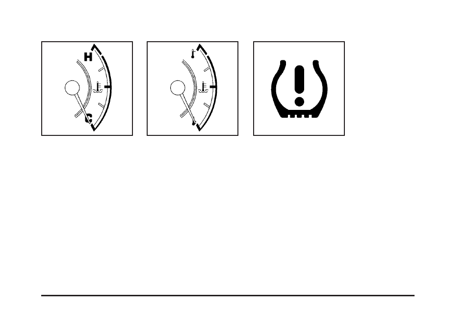 Engine coolant temperature gage, Tire pressure light | Saturn 2008 Aura User Manual | Page 167 / 406