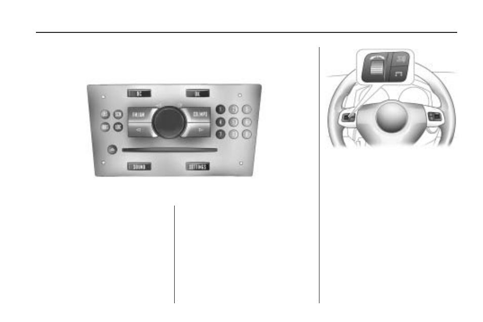 Dic operation and, Displays (base level dic and audio), Dic operation and displays | Base level dic and audio) | Saturn 2008 Astra User Manual | Page 103 / 304