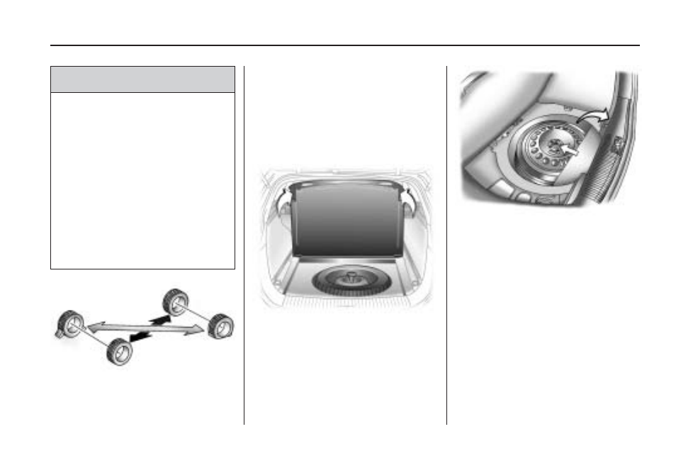 Removing the spare tire and tools, Removing the spare, Tire and tools | Saturn 2008 Astra User Manual | Page 251 / 304