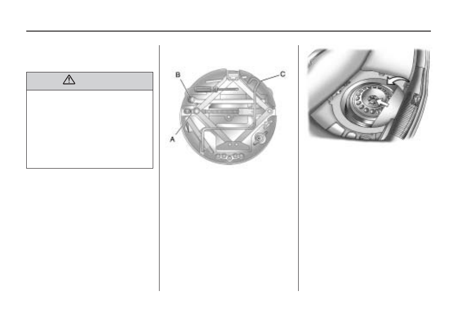 Storing a flat or spare tire and tools, Storing a flat or spare, Tire and tools | Saturn 2008 Astra User Manual | Page 256 / 304