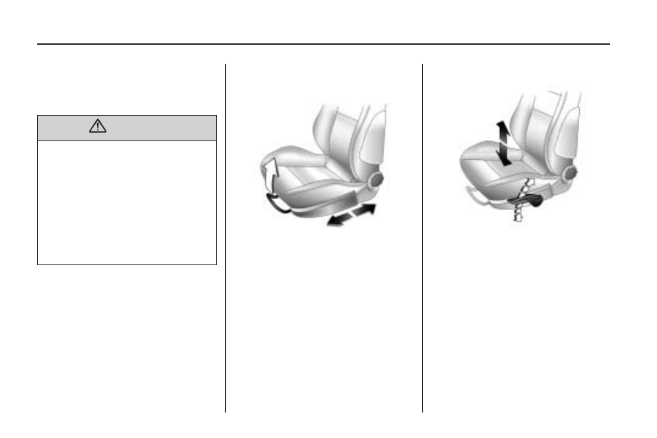 Front seats, Manual seats, Seat height adjuster | Saturn 2008 Astra User Manual | Page 6 / 304