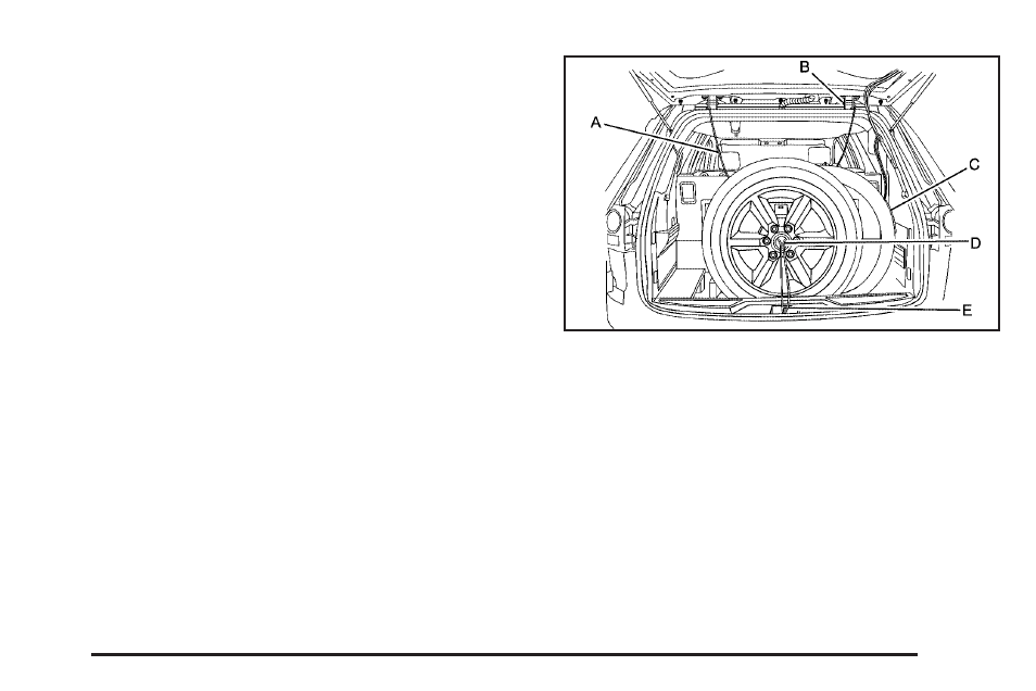 Storing the flat tire | Saturn 2007 Outlook User Manual | Page 461 / 538