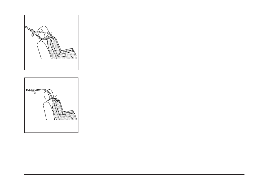 Securing a child restraint in a rear seat position, Securing a child restraint in a, Rear seat position | Saturn 2007 Outlook User Manual | Page 69 / 538