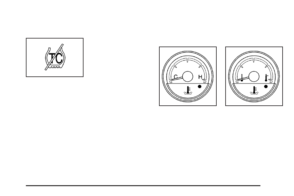 Traction control system (tcs) warning light, Engine coolant temperature gage | Saturn 2005 Relay User Manual | Page 179 / 446