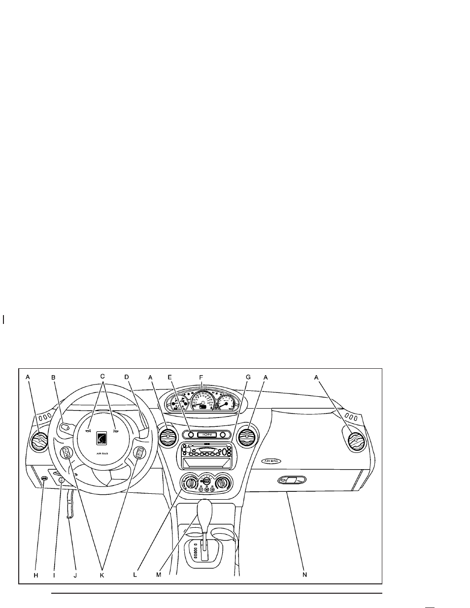 Instrument panel overview, Instrument panel overview -4 | Saturn 2004 Ion User Manual | Page 116 / 380