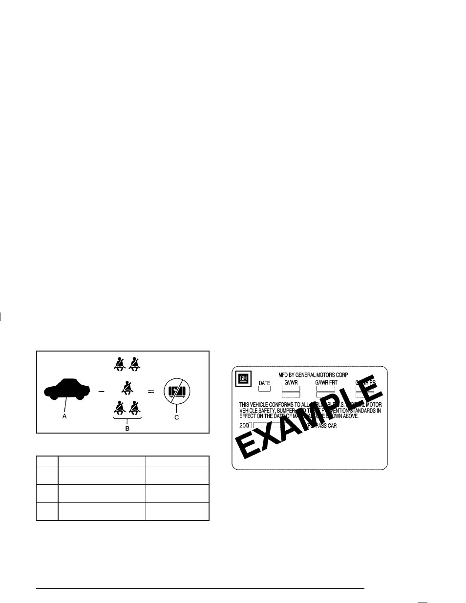 Loading your vehicle, Certification label | Saturn 2004 Ion User Manual | Page 221 / 380