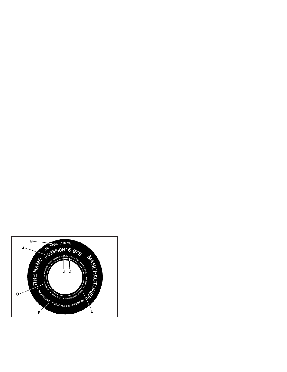 Tire sidewall labeling | Saturn 2004 Ion User Manual | Page 290 / 380