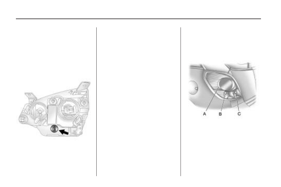 Front turn signal and parking lamps, Front turn signal and, Parking lamps | Taillamps, turn signal, Stoplamps and back-up lamps | Saturn 2009 VUE Hybrid User Manual | Page 256 / 346