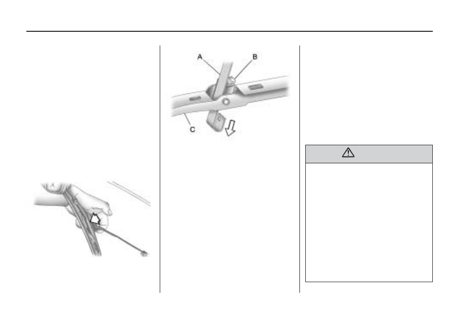 Windshield wiper blade replacement, Tires, Windshield wiper blade | Replacement | Saturn 2009 VUE Hybrid User Manual | Page 258 / 346