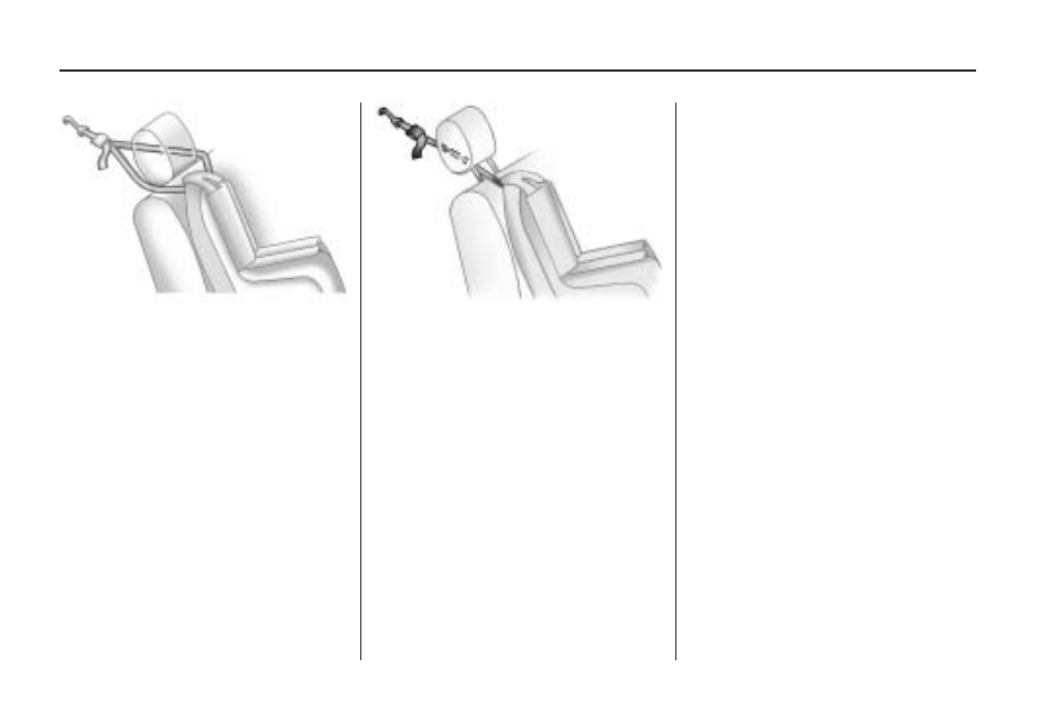 Securing a child restraint in a rear seat position, Securing a child, Restraint in a rear seat position | Saturn 2009 VUE Hybrid User Manual | Page 40 / 346