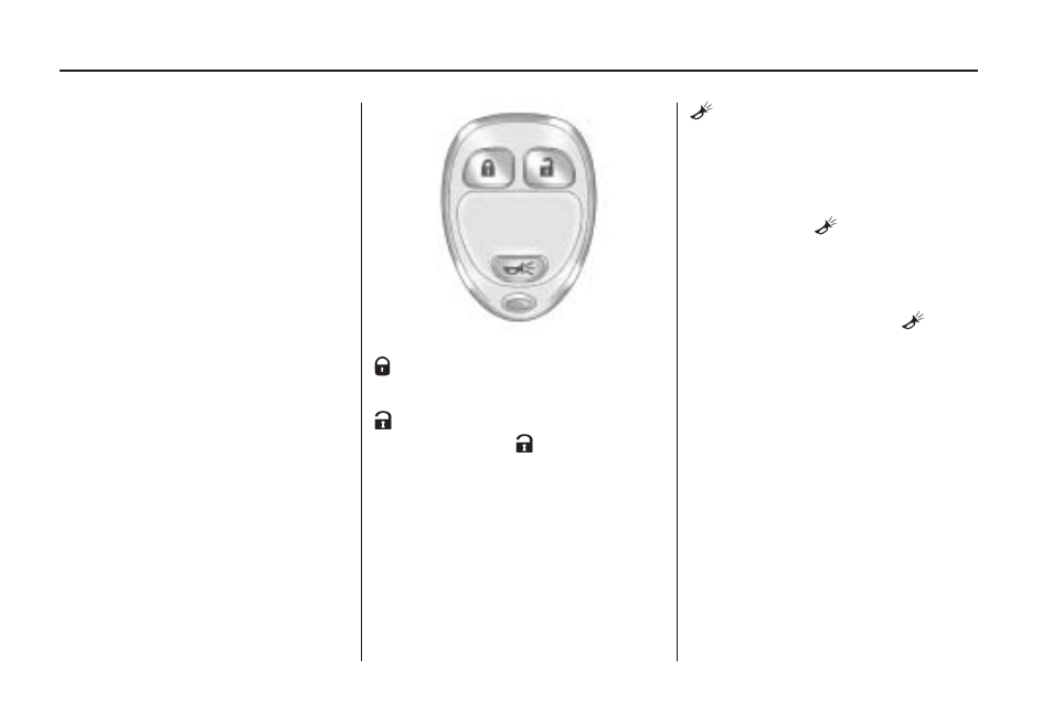 Remote keyless entry (rke) system operation, Remote keyless entry, Rke) system operation | Saturn 2009 VUE Hybrid User Manual | Page 66 / 346