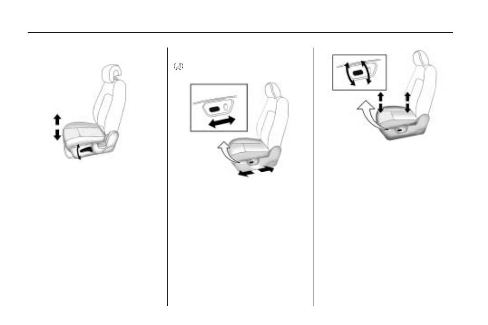 Seat height adjuster, Power seat | Saturn 2009 VUE Hybrid User Manual | Page 8 / 346