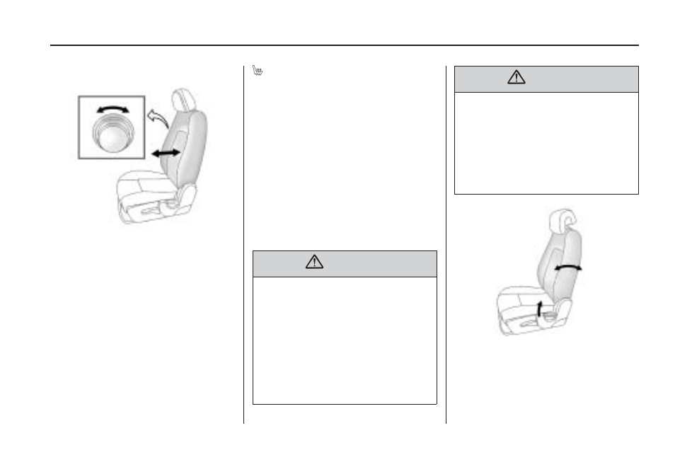 Manual lumbar, Heated seats, Reclining seatbacks | Saturn 2009 VUE Hybrid User Manual | Page 9 / 346