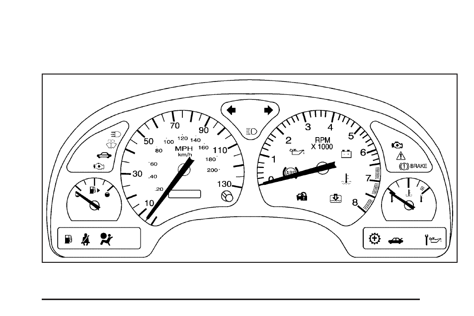 Instrument panel cluster, Instrument panel cluster -23, Instrument panel | Cluster | Saturn 2005 L-Series User Manual | Page 115 / 330