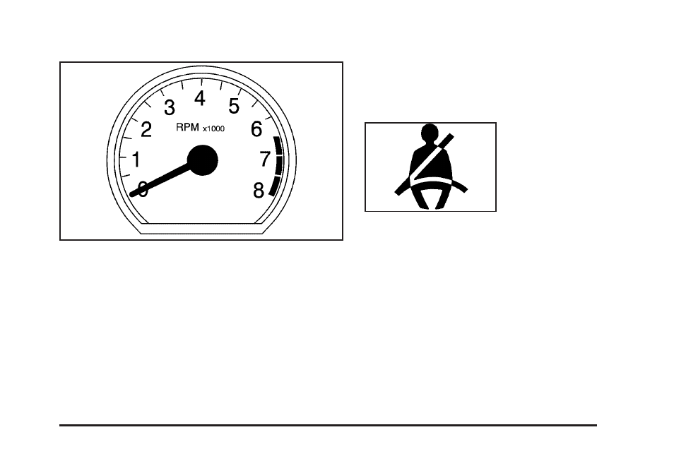 Tachometer, Safety belt reminder light, Tachometer -25 safety belt reminder light -25 | Saturn 2005 L-Series User Manual | Page 117 / 330