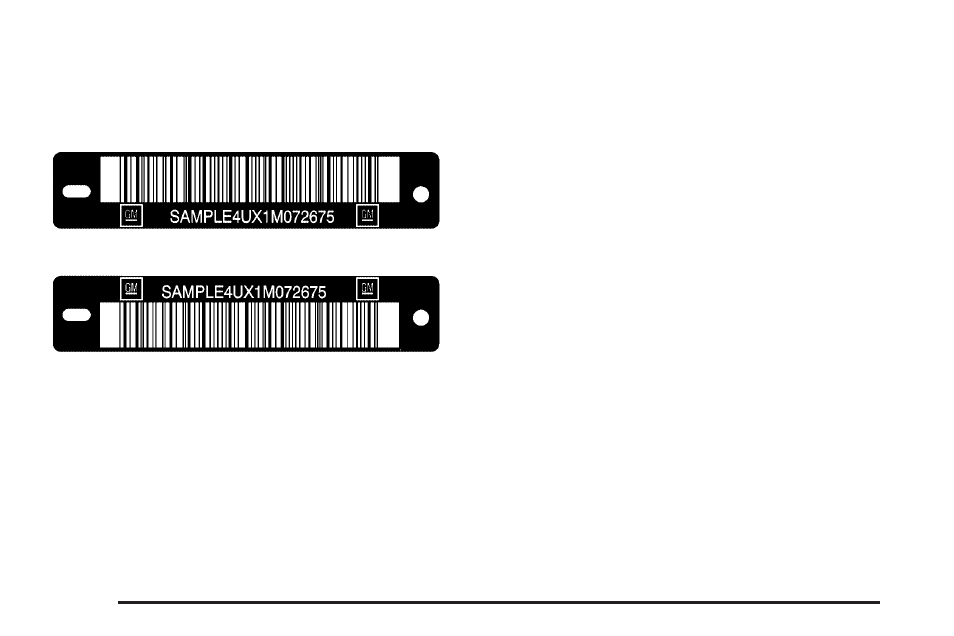 Vehicle identification, Vehicle identification number (vin), Service parts identification label | Vehicle identification -82 | Saturn 2005 L-Series User Manual | Page 282 / 330