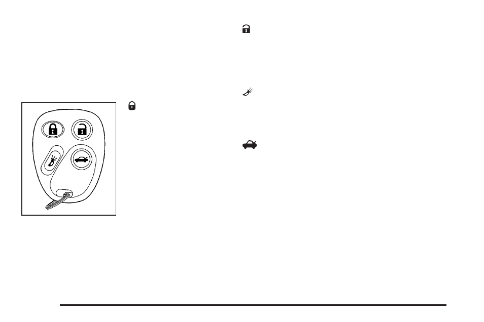 Remote keyless entry system operation, Remote keyless entry system operation -4 | Saturn 2005 L-Series User Manual | Page 66 / 330