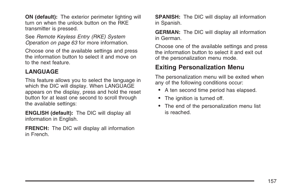 Saturn 2007 Sky User Manual | Page 157 / 384