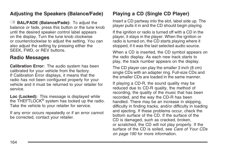 Saturn 2007 Sky User Manual | Page 164 / 384