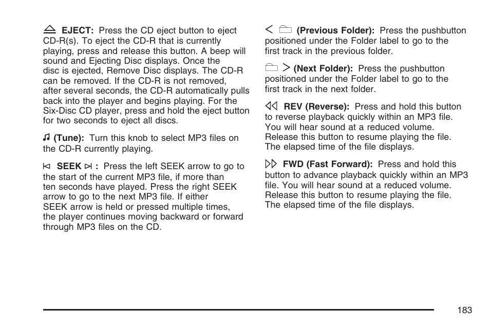 Saturn 2007 Sky User Manual | Page 183 / 384