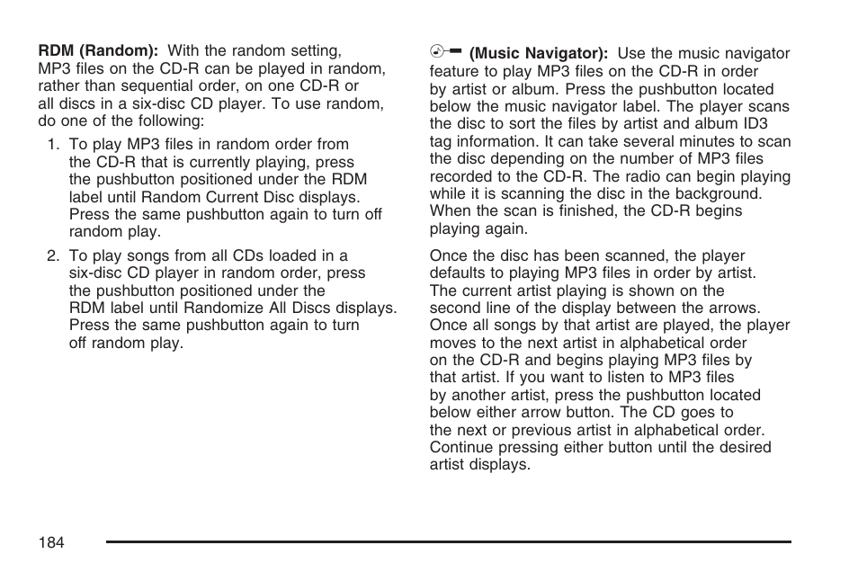 Saturn 2007 Sky User Manual | Page 184 / 384