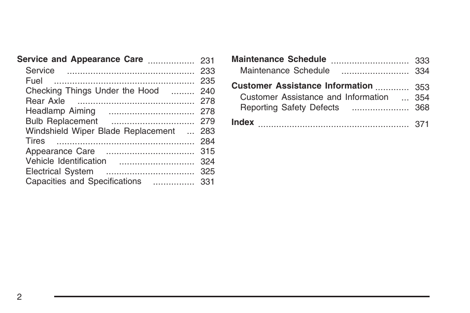 Saturn 2007 Sky User Manual | Page 2 / 384