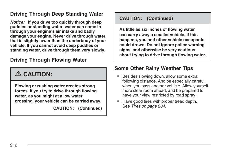 Caution | Saturn 2007 Sky User Manual | Page 212 / 384