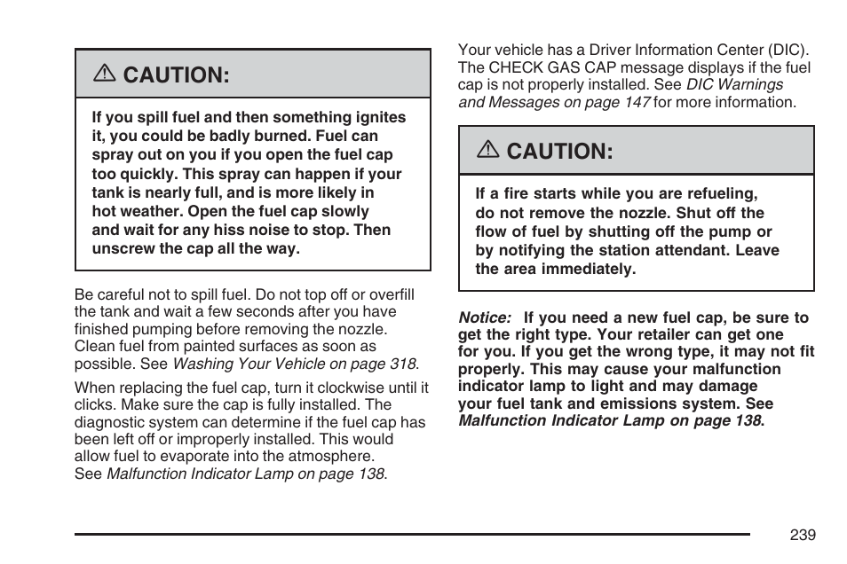 Caution | Saturn 2007 Sky User Manual | Page 239 / 384