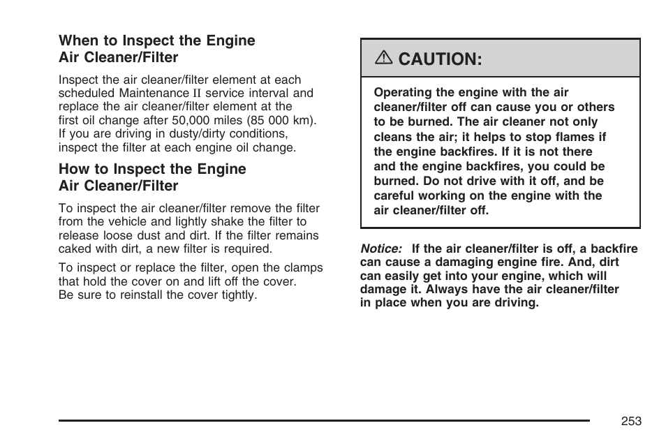 Caution | Saturn 2007 Sky User Manual | Page 253 / 384