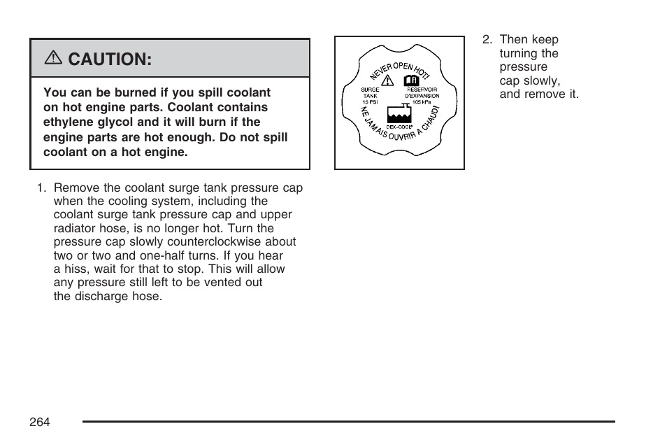 Caution | Saturn 2007 Sky User Manual | Page 264 / 384