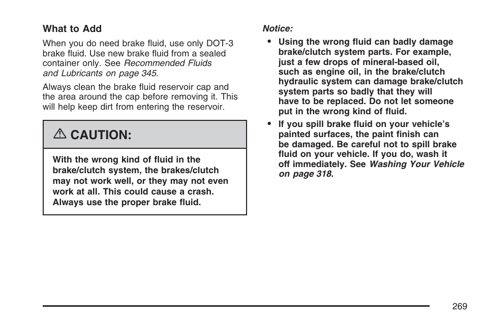 Caution | Saturn 2007 Sky User Manual | Page 269 / 384