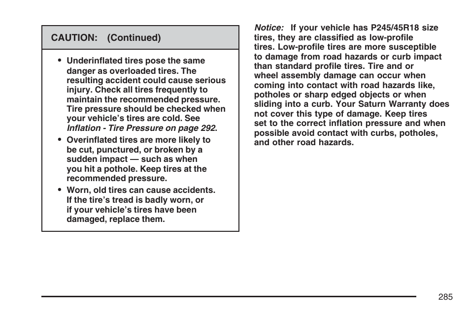 Saturn 2007 Sky User Manual | Page 285 / 384