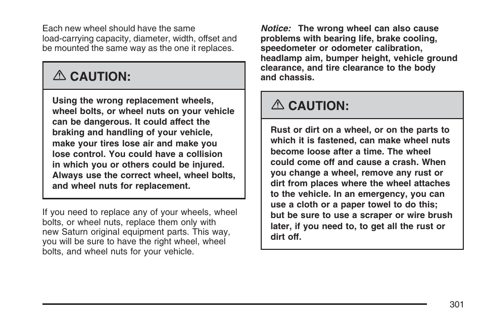 Saturn 2007 Sky User Manual | Page 301 / 384