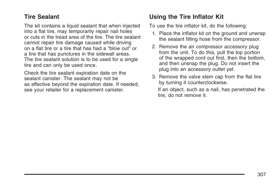 Saturn 2007 Sky User Manual | Page 307 / 384