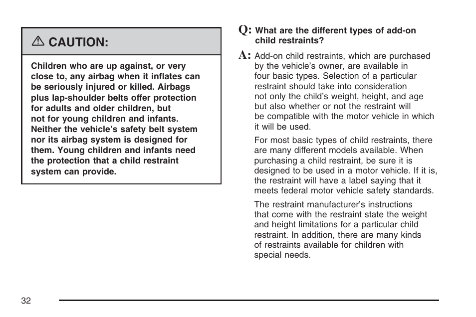 Caution | Saturn 2007 Sky User Manual | Page 32 / 384