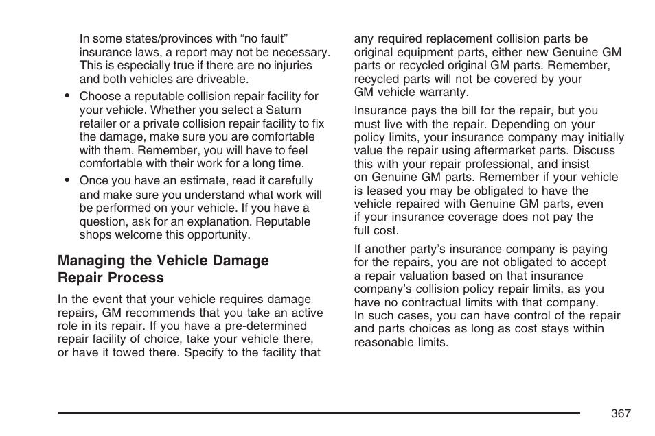Saturn 2007 Sky User Manual | Page 367 / 384