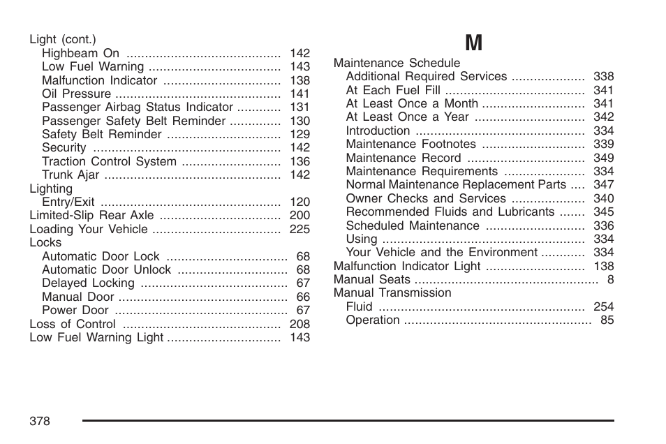 Saturn 2007 Sky User Manual | Page 378 / 384