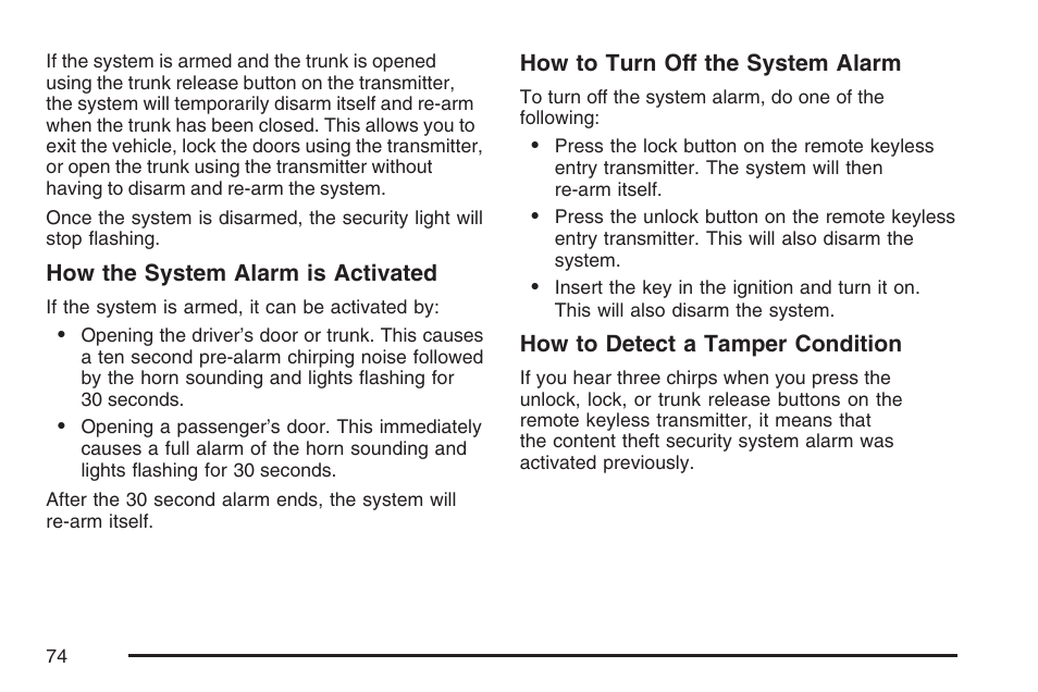 Saturn 2007 Sky User Manual | Page 74 / 384