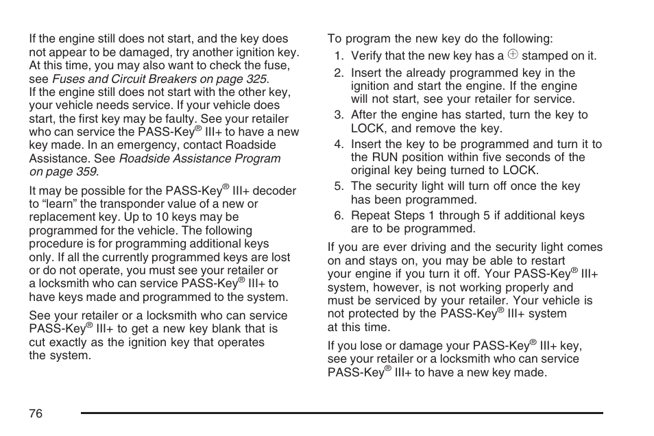 Saturn 2007 Sky User Manual | Page 76 / 384