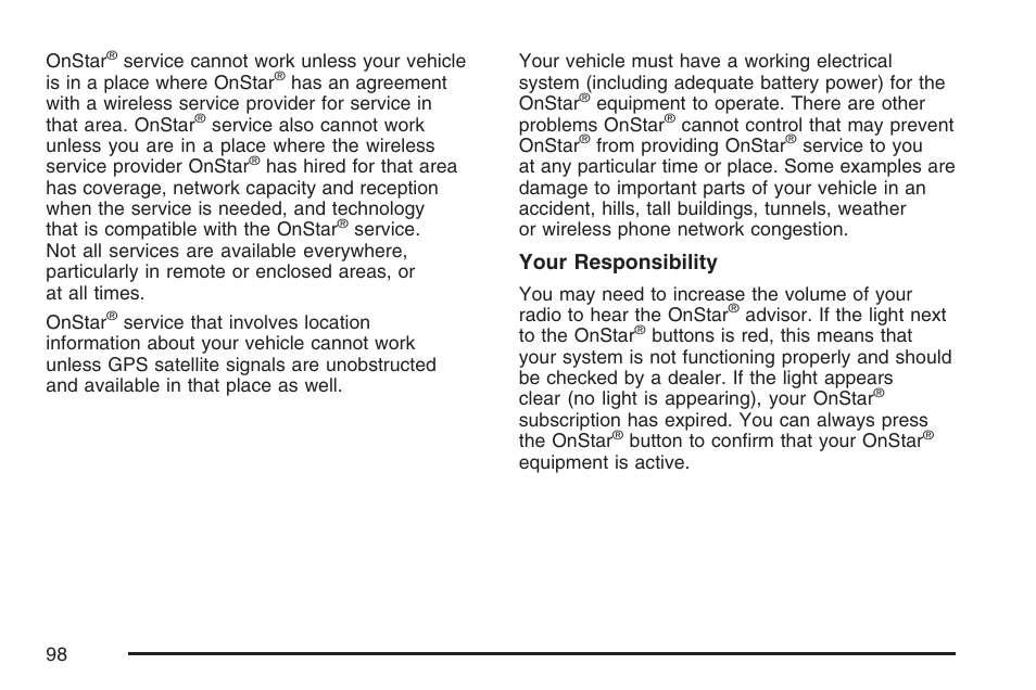 Your responsibility | Saturn 2007 Sky User Manual | Page 98 / 384