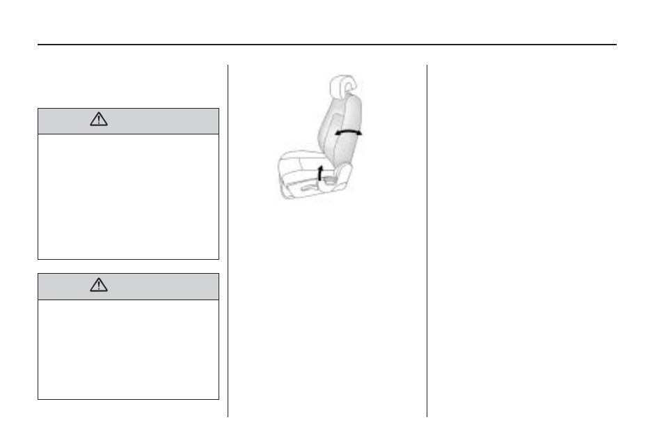 Reclining seatbacks, Reclining seatbacks -6 | Saturn 2009 VUE User Manual | Page 10 / 386