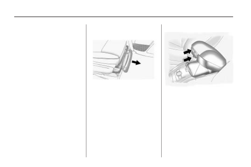 Instrument panel storage, Sunglasses storage compartment, Front storage area | Center console storage, Instrument panel storage -42 sunglasses storage, Compartment -42, Front storage area -42 center console storage -42 | Saturn 2009 VUE User Manual | Page 106 / 386