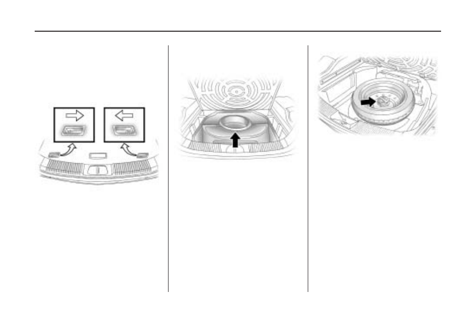 Removing the spare tire and tools, Removing the spare, Tire and tools -65 | Saturn 2009 VUE User Manual | Page 313 / 386