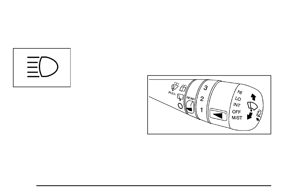 Headlamp high/low-beam changer, Flash-to-pass, Windshield wipers | Saturn 2005 Vue User Manual | Page 114 / 384