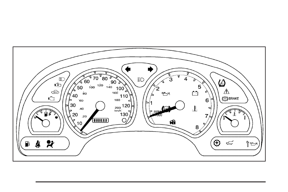 Instrument panel cluster, Instrument panel cluster -24, Instrument panel | Cluster | Saturn 2005 Vue User Manual | Page 130 / 384