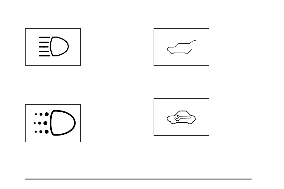 Highbeam on light, Daytime running lamps (drl) indicator light, Gate ajar light | Service vehicle soon light, Highbeam on light -37 daytime running lamps (drl), Indicator light -37, Gate ajar light -37 service vehicle soon light -37 | Saturn 2005 Vue User Manual | Page 143 / 384