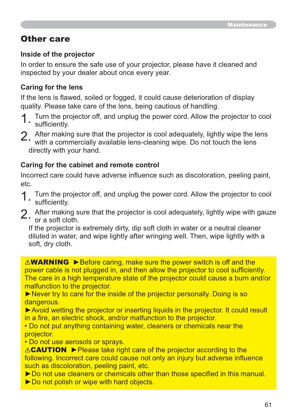 SRS Labs CP-X505/CP-X605 User Manual | Page 61 / 69